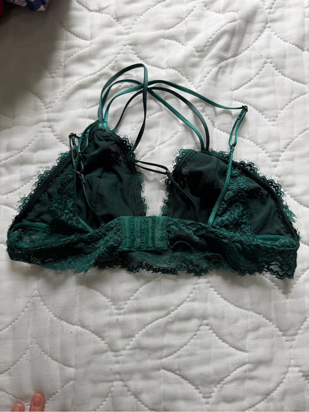 aerie Lace Bralette in Deep Green - Picture 2 of 3